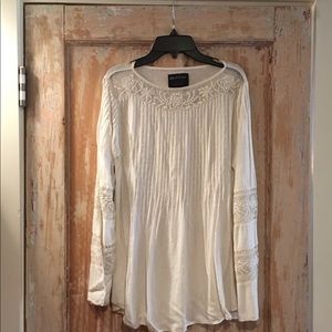 Swiss Dot Top w/Embroidery & Sequins